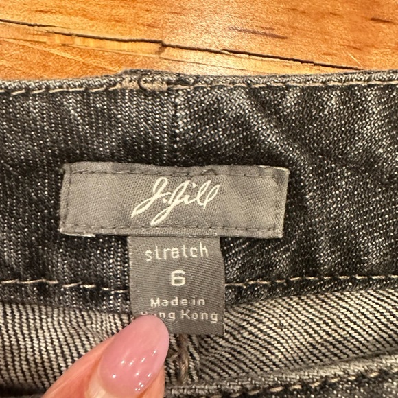 EUC J-Jill black stone washed jeans strait style stretchy - Picture 3 of 9